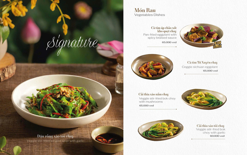Thực đơn món chay - Hộ Kinh Doanh Nhà Hàng Chay KIM SA